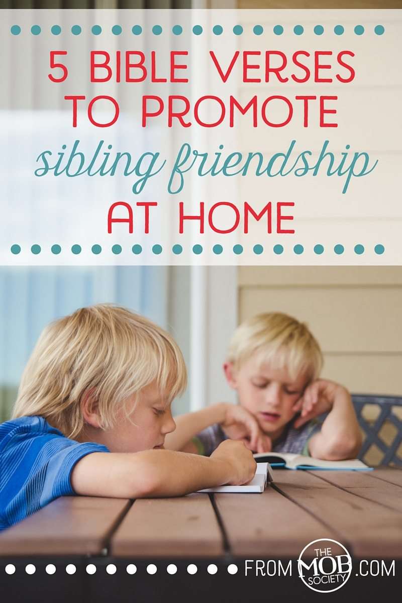 5 Bible Verses To Promote Sibling Friendship in Your Home ...
