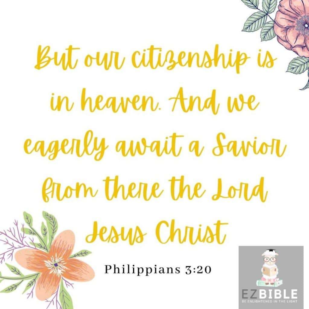 Bible verses about Going to Heaven: Philippians 3:20