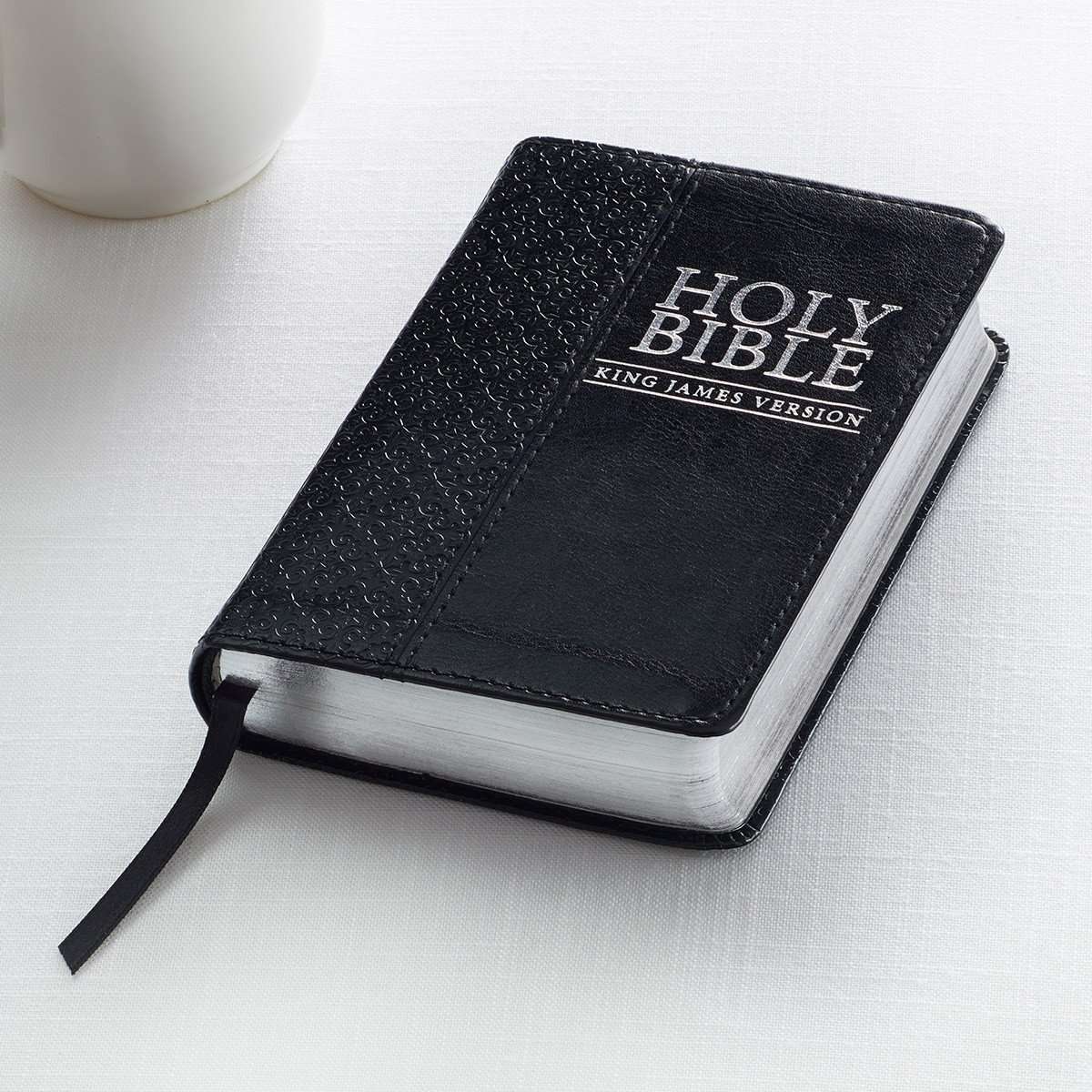 Black Faux Leather King James Version Pocket Bible
