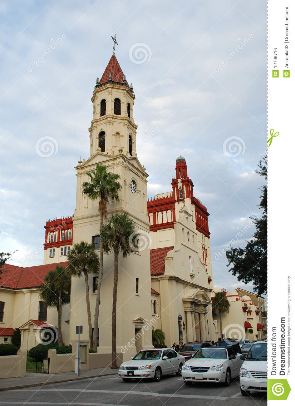 Catholic Church In St. Augustine Stock Photo