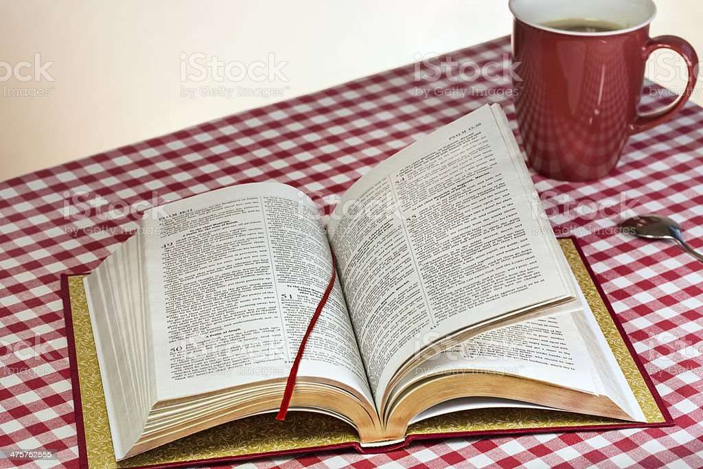 Daily Bible Reading Stock Photo