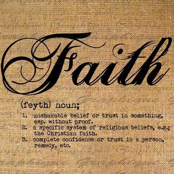 Definition FAITH Text Typography Words Digital Image Download