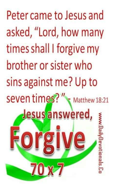 Forgiveness acts quickly so you want have to do it later ...