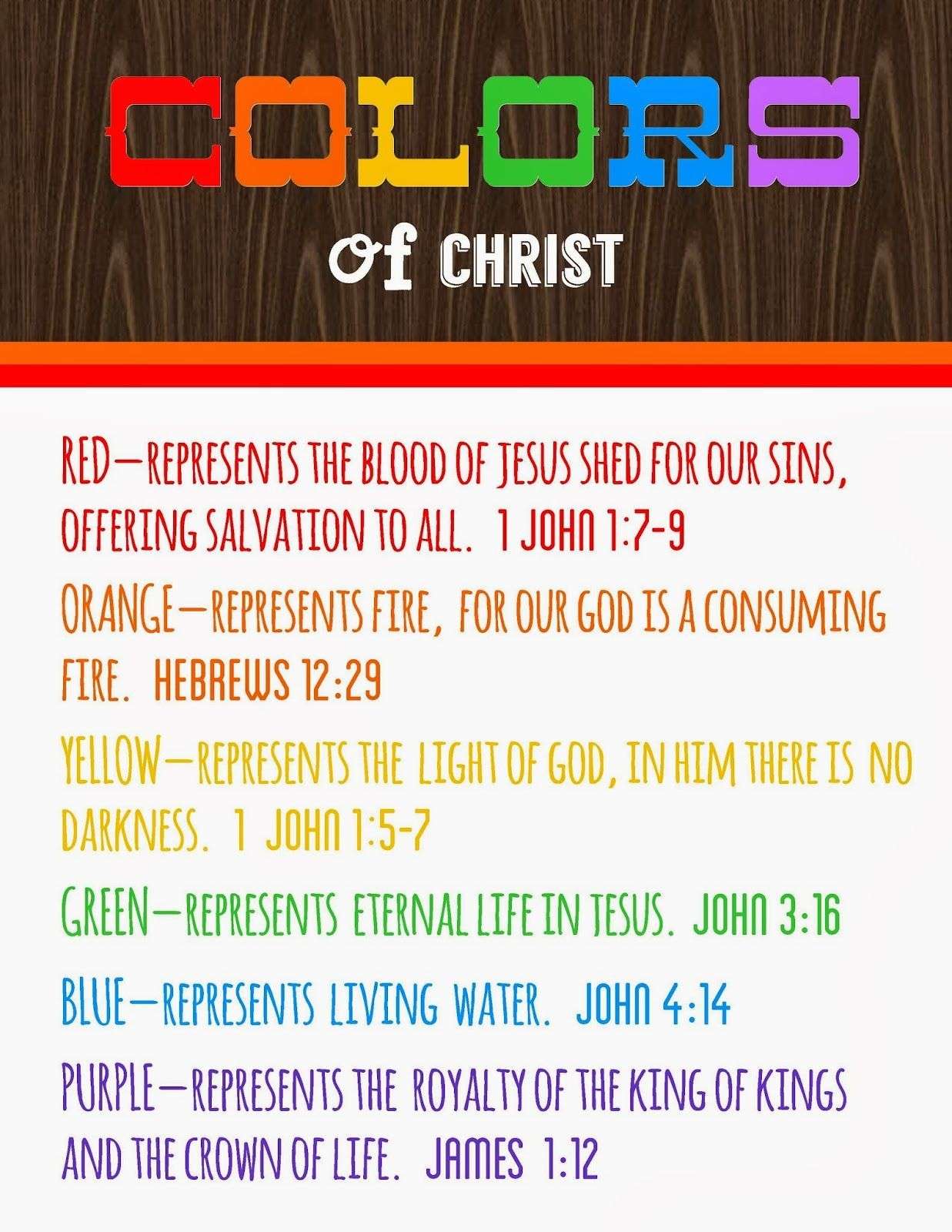 Image result for biblical rainbow colors meanings