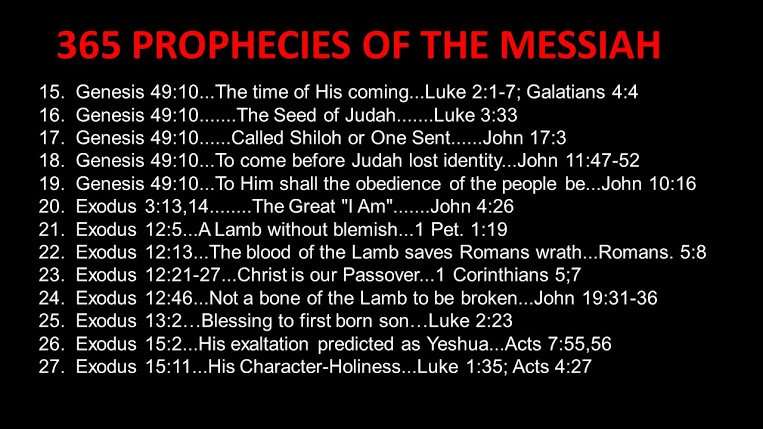 Jesus fulfilled prophecies