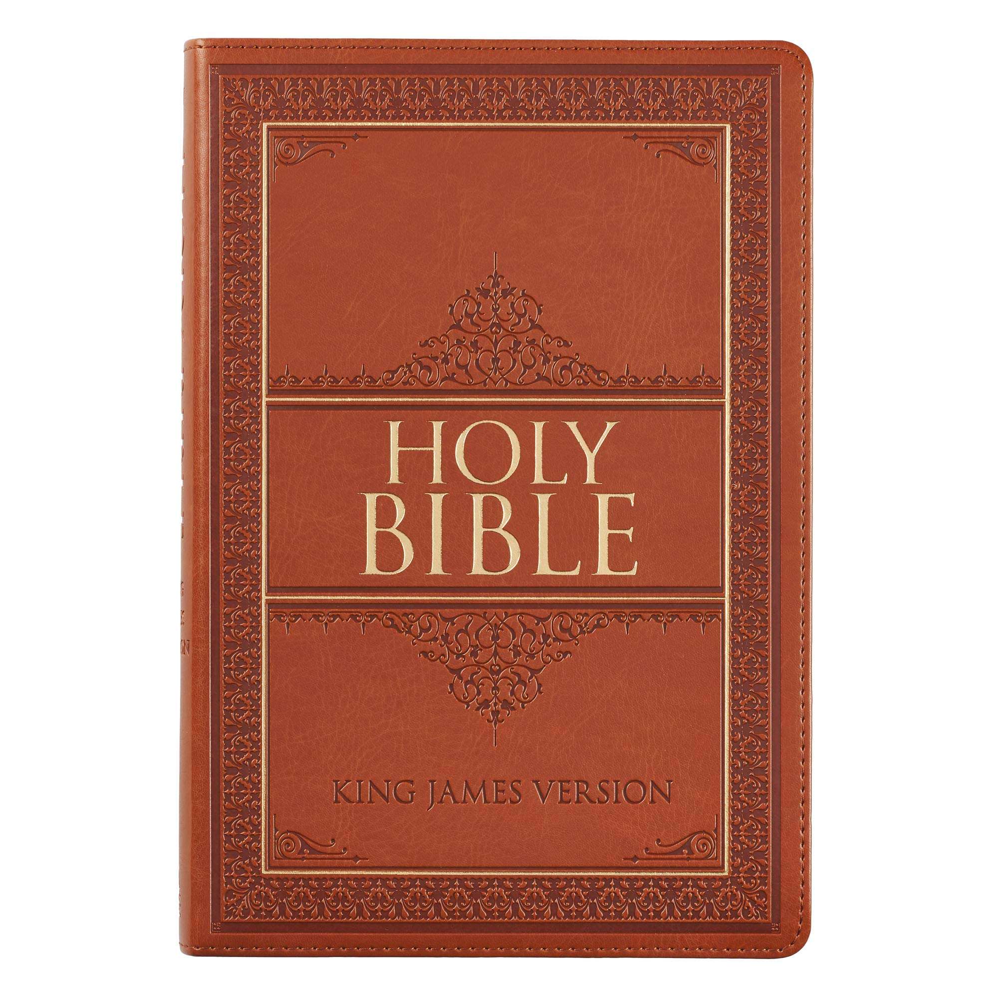Large Print King James Version Holy Bible with Tabs Tan ...