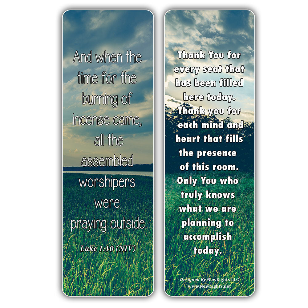 NewEights Opening Prayers for Meetings Bible Verses Bookmark Cards (30 ...