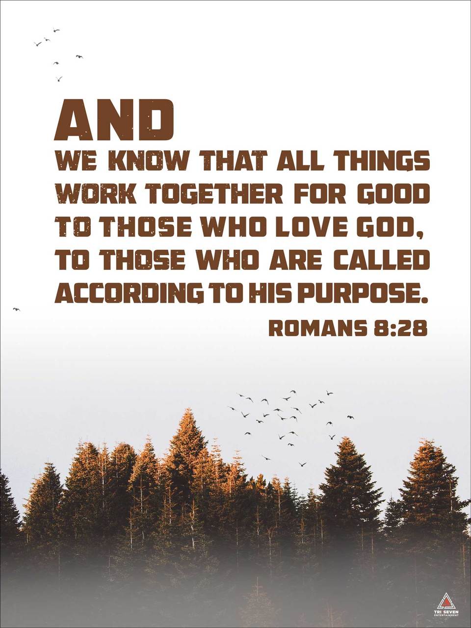 Romans 8:28 Poster All Things Work Together Bible Verse Quote Wall Art ...