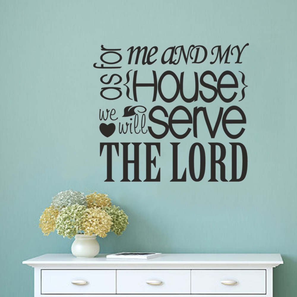 Scriptures Bible Verse Wall Sticker As For Me And My House We Will ...