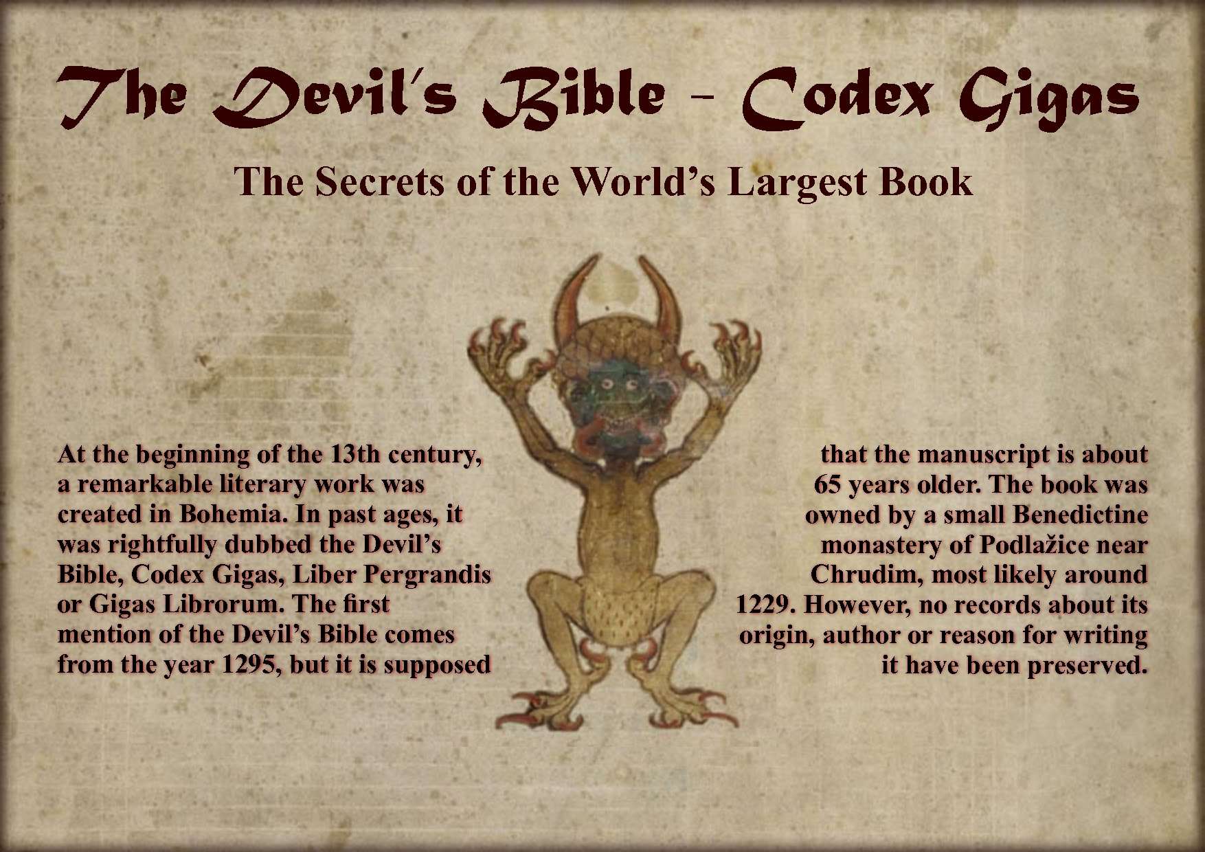 The Devil´s Bible (Codex Gigas)