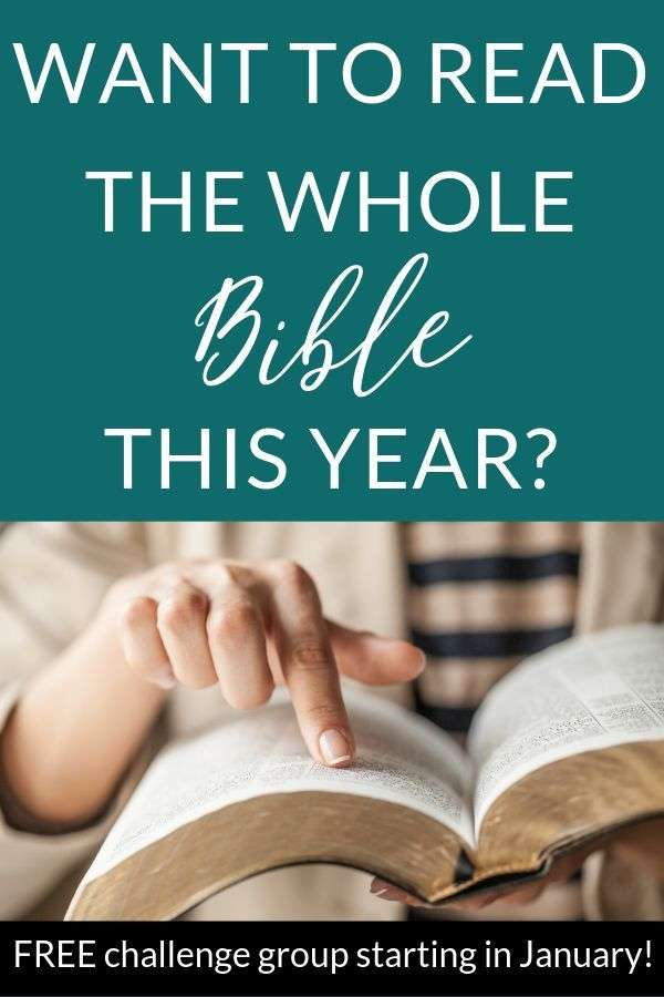 This is your year. Your year to read the Bible, from start ...