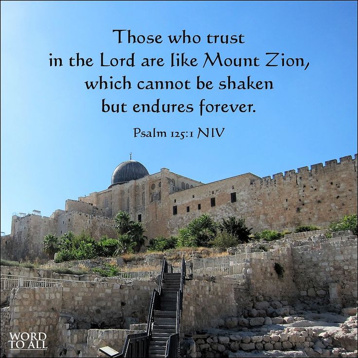 Those who trust in the Lord are like Mount Zion, which cannot be shaken ...