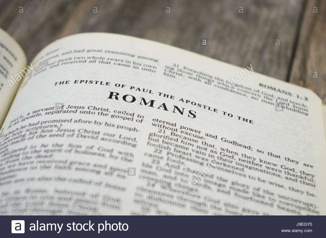 Title page for the book of Romans in the Bible â King ...