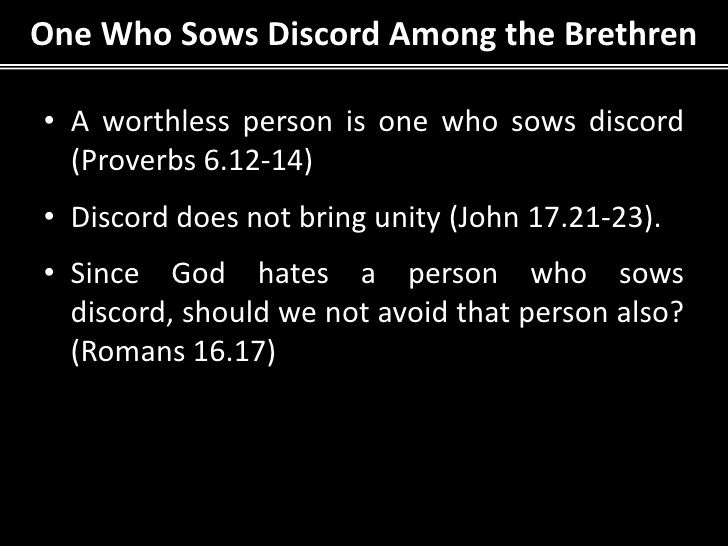 What Does Discord Mean In Biblical Terms