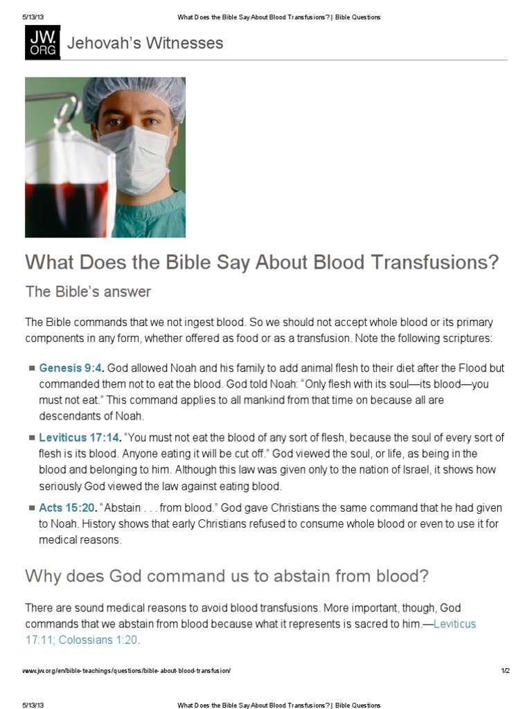 What Does the Bible Say About Blood Transfusions_ _ Bible ...