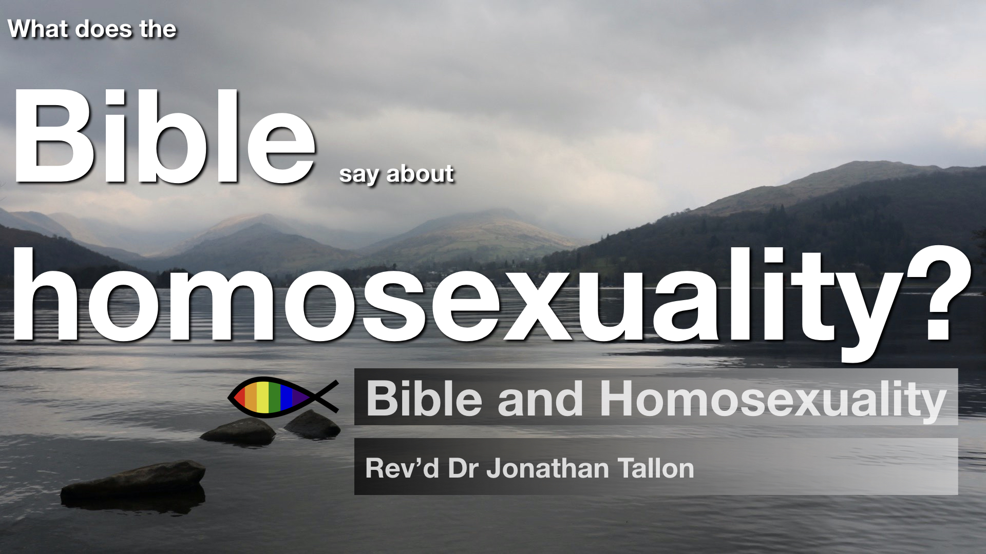 What does the Bible say about homosexuality?