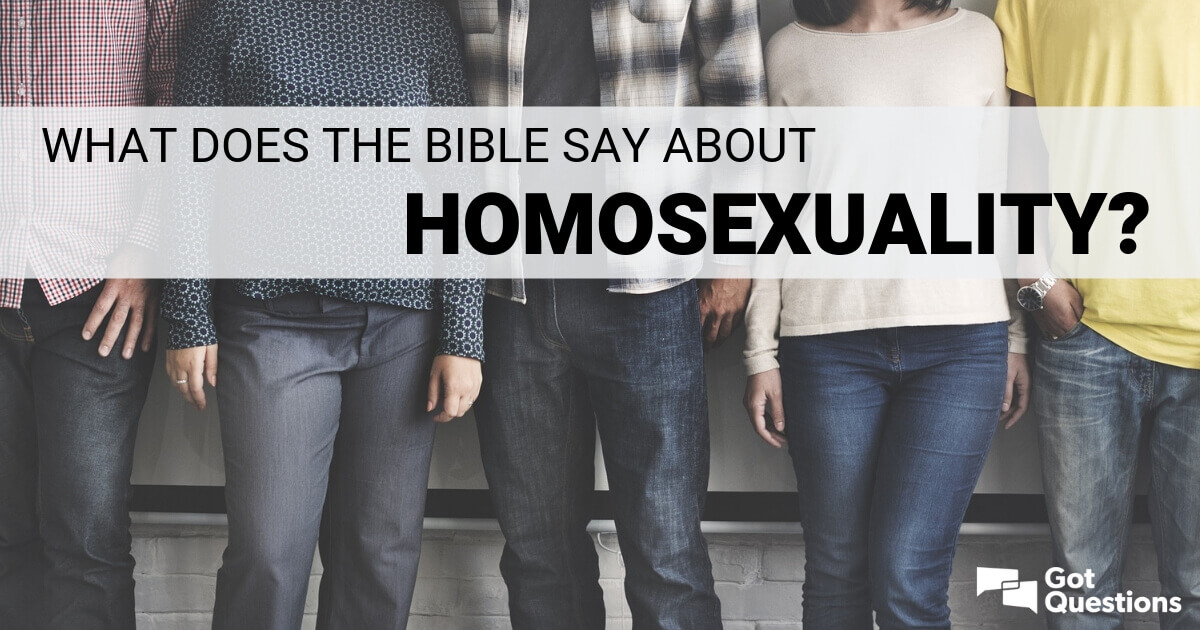 What does the Bible say about homosexuality?