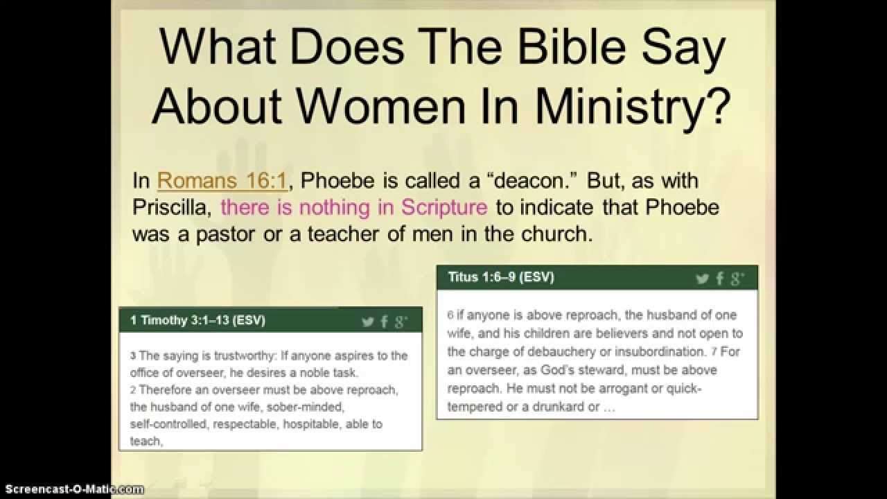 What Does The Bible Say About Women In Ministry?