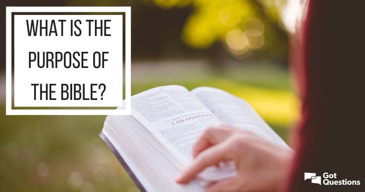 What is the purpose of the Bible?