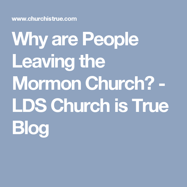 Why are People Leaving the Mormon Church